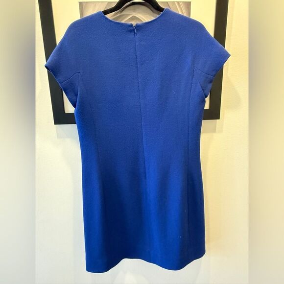 Classic J.Crew 100% Wool Crepe Shift Dress – Size 8 (Blue) - Picture 3 of 5